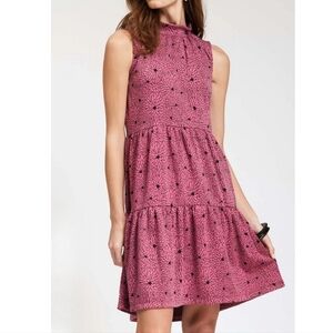 Tyler Boe Toni Jacquard Dress Size M Jaquard Chrysanthemum Print 3262-